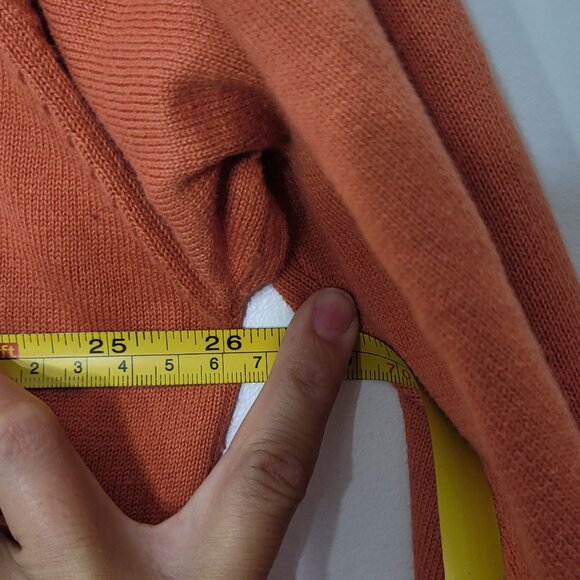 Arnold Palmer Vintage Men Orange 100% Cotton Classic V-Neck Relaxed Fit Sweater - Picture 12 of 13